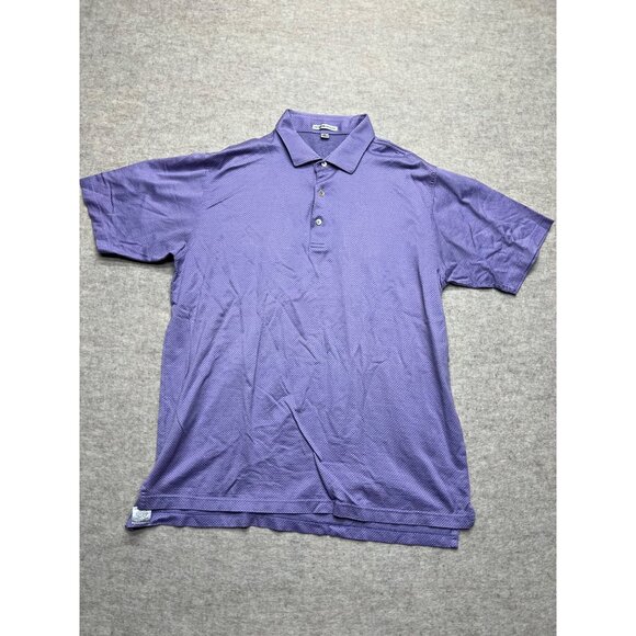Peter Millar Other - Peter Millar 100% Cotton Purple Print Short Sleeve Polo Shirt Men's Size XL